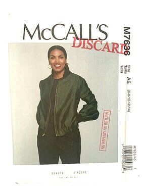 McCall's M7636 Pattern Misses Jacket Loose Fitting Uncut Size 6 8 10 12 14